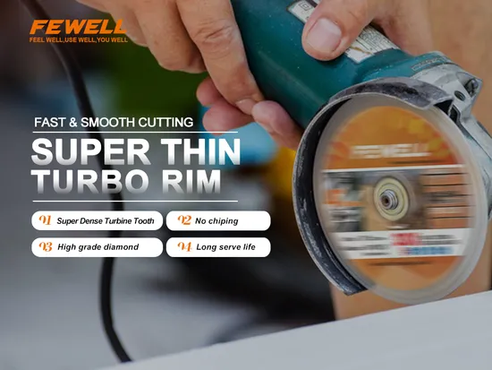 Hot Press 4.5inch 115*10*22.23mm 1.2 Thickness Super Ultra Thin Turbo Diamond Disc Saw Blade for Cutting Ceramic Tile Porcelain